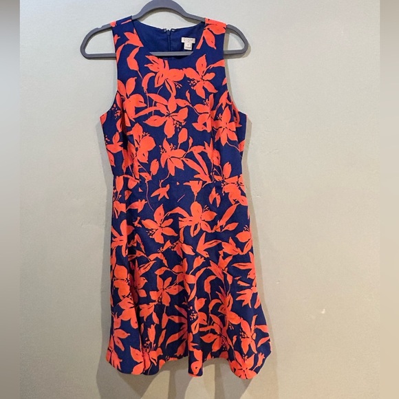 J. Crew Sleeveless Tropical Floral Midi Dress. Women’s Size 6. Like New!! - Picture 1 of 5